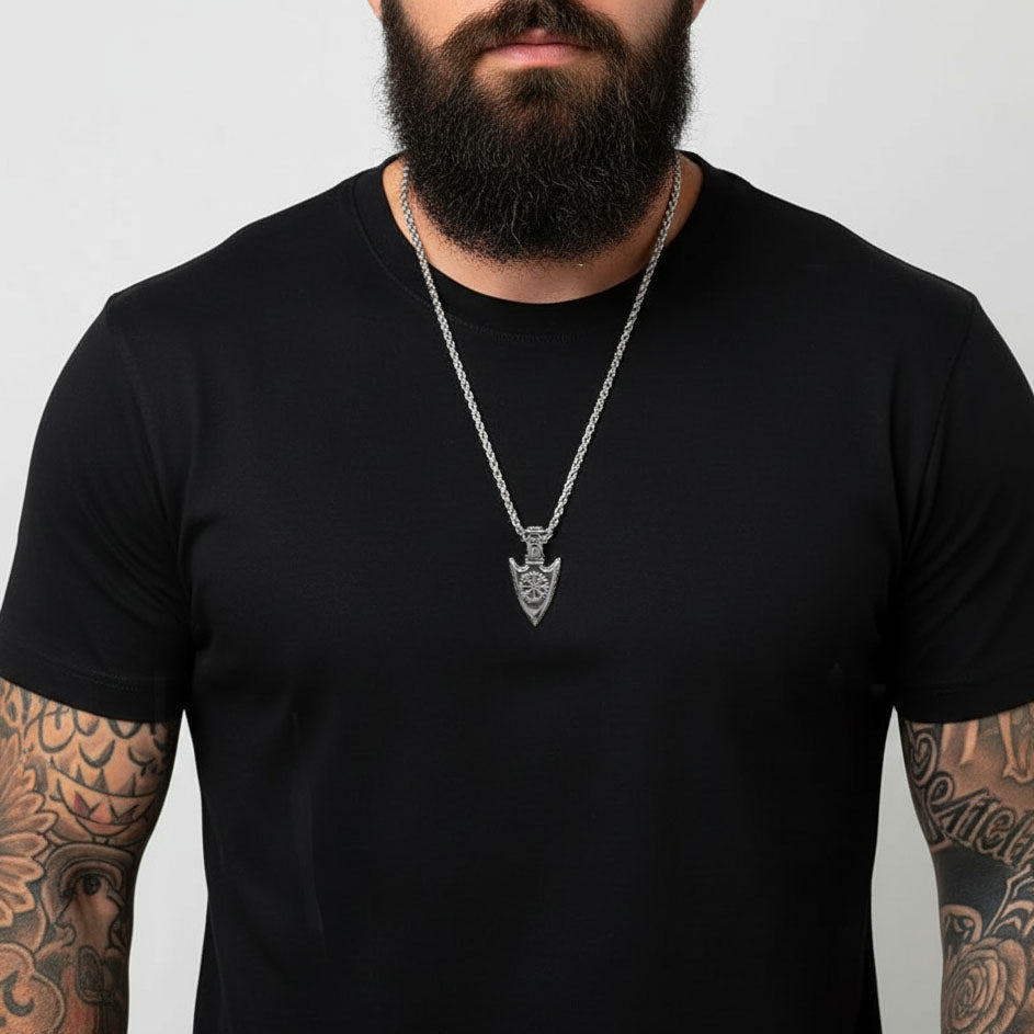 Stainless Steel Viking Pendant Necklace