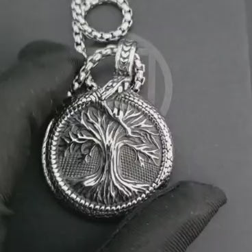 Tree of Life Pendant Necklace with helm of awe