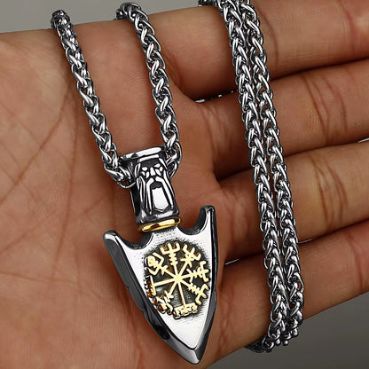 Stainless Steel Viking Pendant Necklace