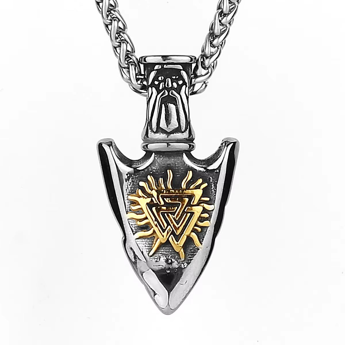 Stainless Steel Viking Pendant Necklace