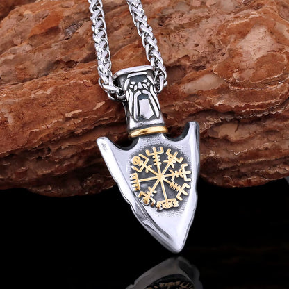 Stainless Steel Viking Pendant Necklace