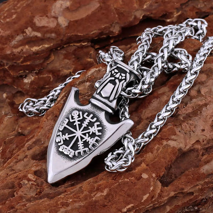 Stainless Steel Viking Pendant Necklace