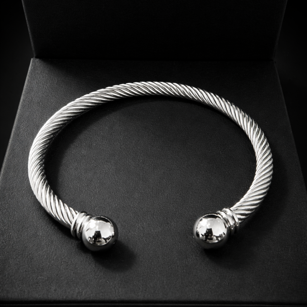 Hip Hop Geometric Bracelet for Men – 304 Steel 18K Gold Plated | Gold Silver