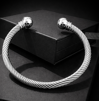 Hip Hop Geometric Bracelet for Men – 304 Steel 18K Gold Plated | Gold Silver