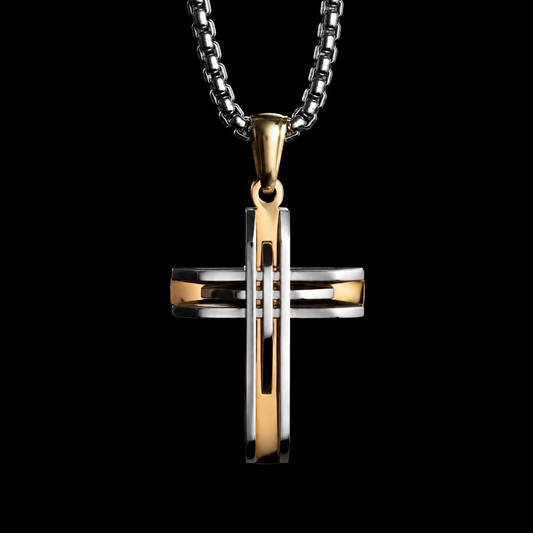 Cross Necklace Stainless Steel – 28” Chain 3mm