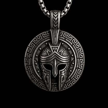 Spartan Helmet Necklace for Men – Greek Warrior Pendant