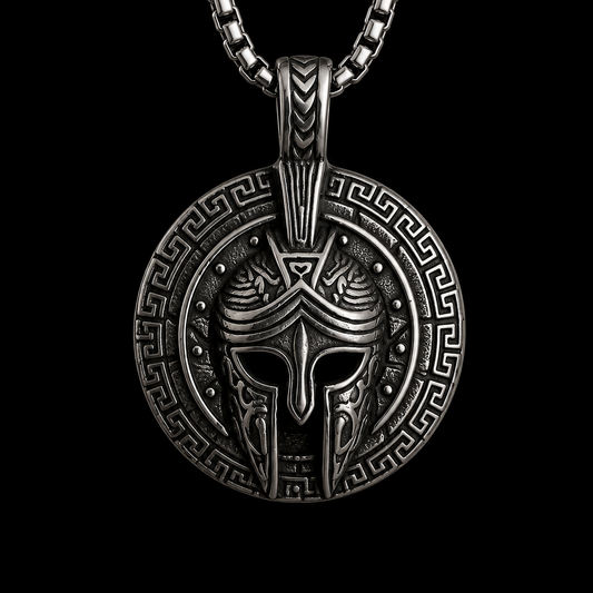 Spartan Helmet Necklace for Men – Greek Warrior Pendant