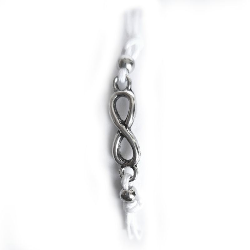 Bohemian style infinity bracelet.