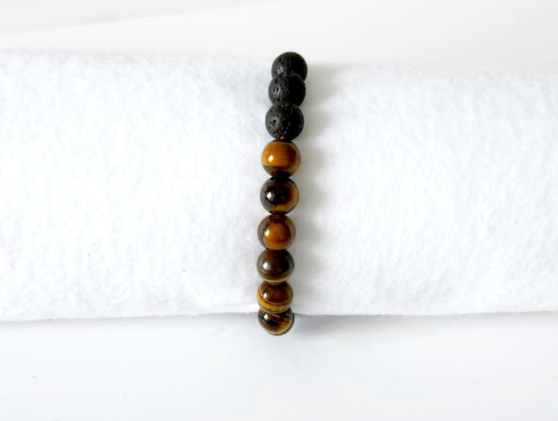 Turquoise Tiger Eye Volcanic Stone Bracelet